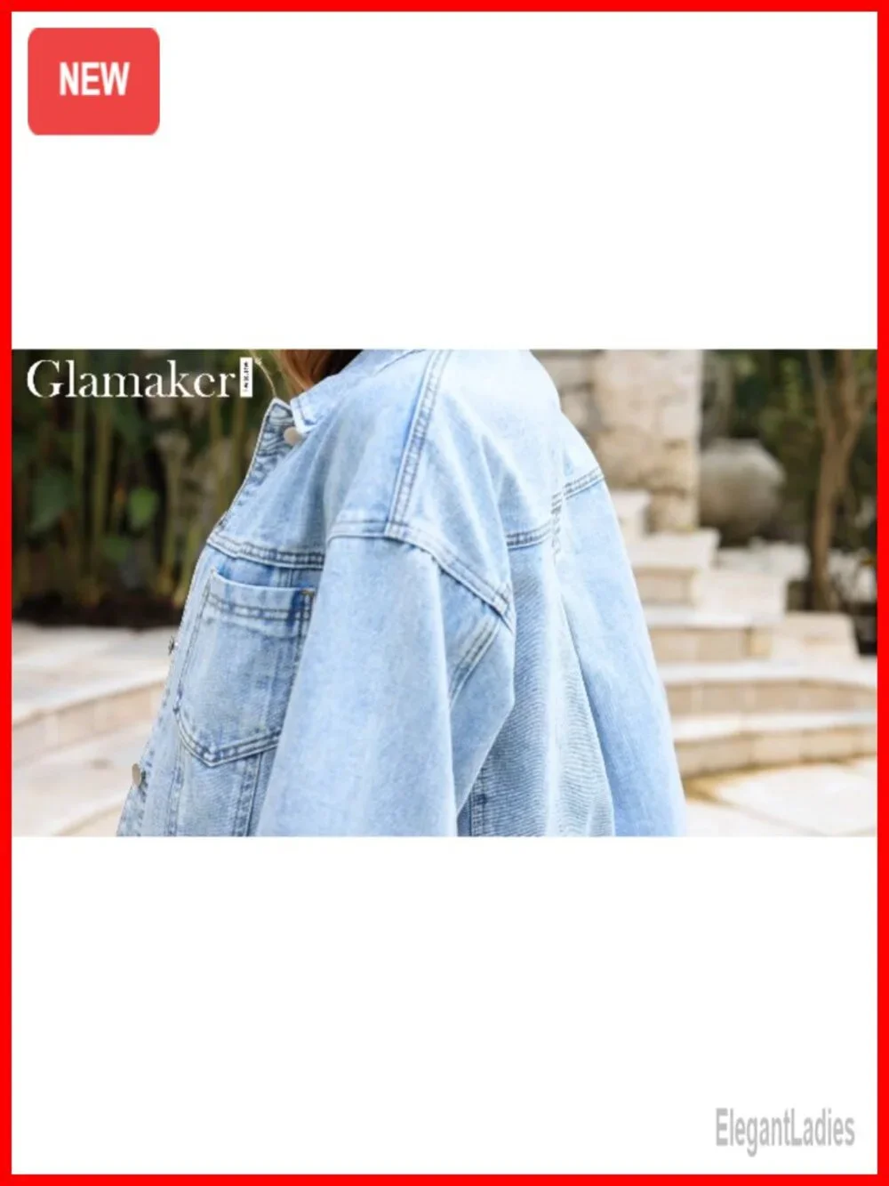 Oversized Denim Jacket Long Sleeve Button Down 80s Vintage 90s Y2K Trendy
